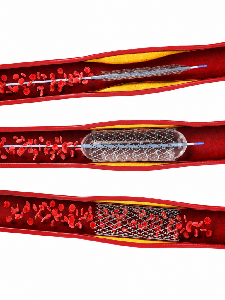Angioplastia con balón y colocación de stent