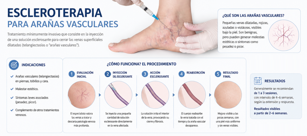 Escleroterapia para arañas vasculares